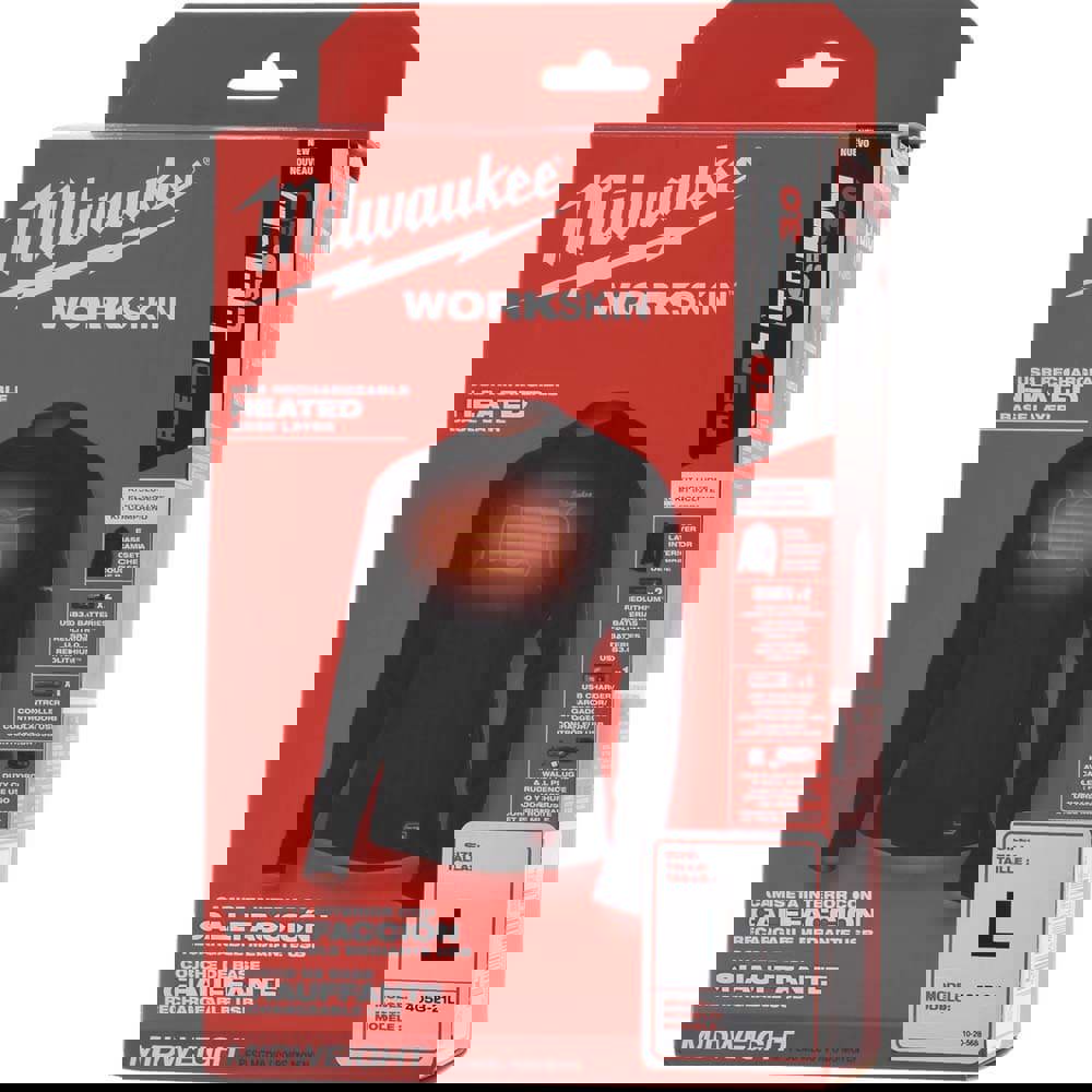 Heated Jacket: Size Large, Black, Cotton